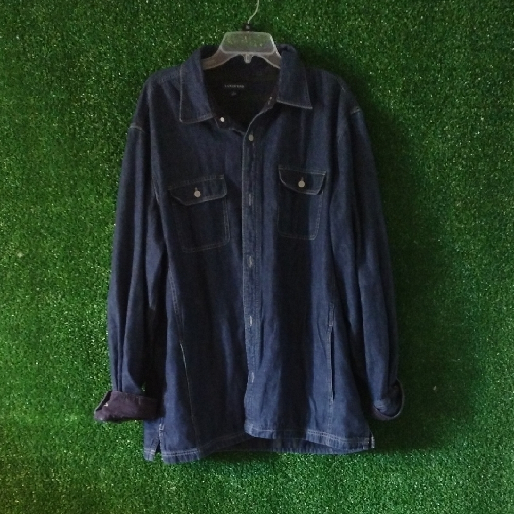Lands' End Dark Blue Shirt Jacket
